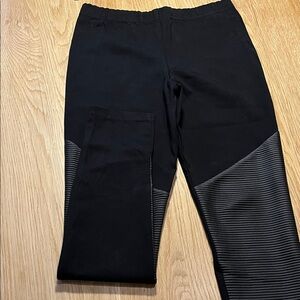 Eve Gravel Black moto leggings